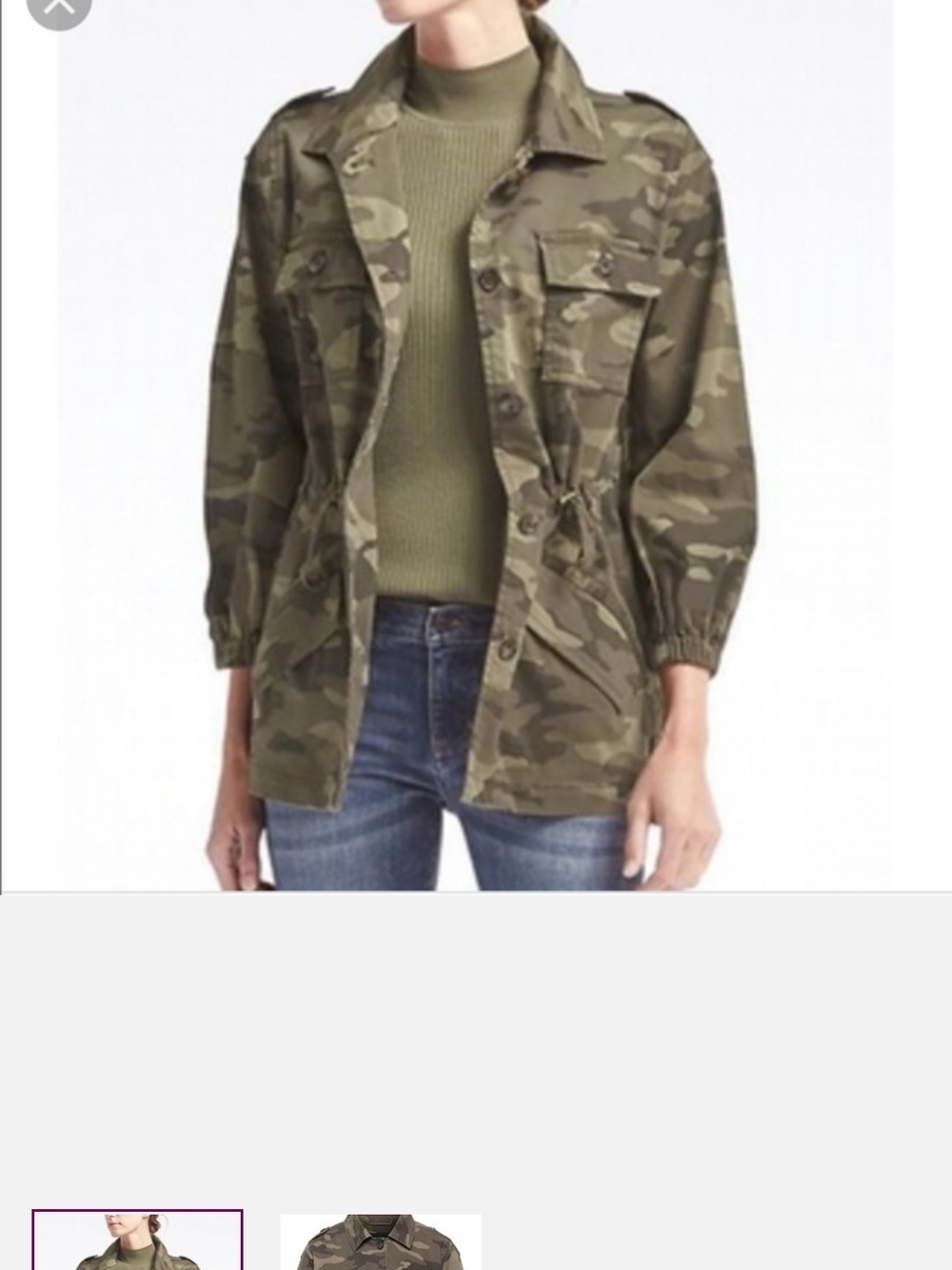 Banana Republic Olive Camo Utility Jacket
